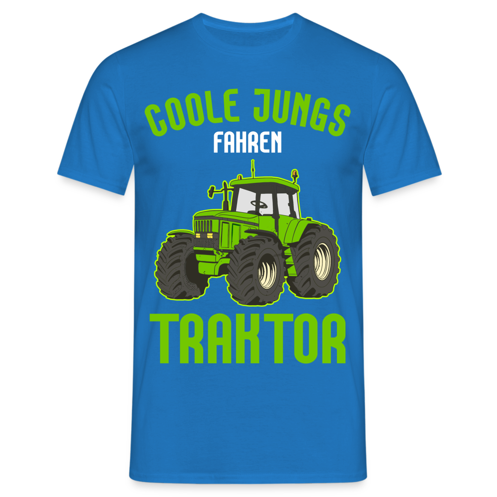Bauer Landwirt Shirt Coole Jungs fahren Traktor Lustiges Traktor T-Shirt - Royalblau