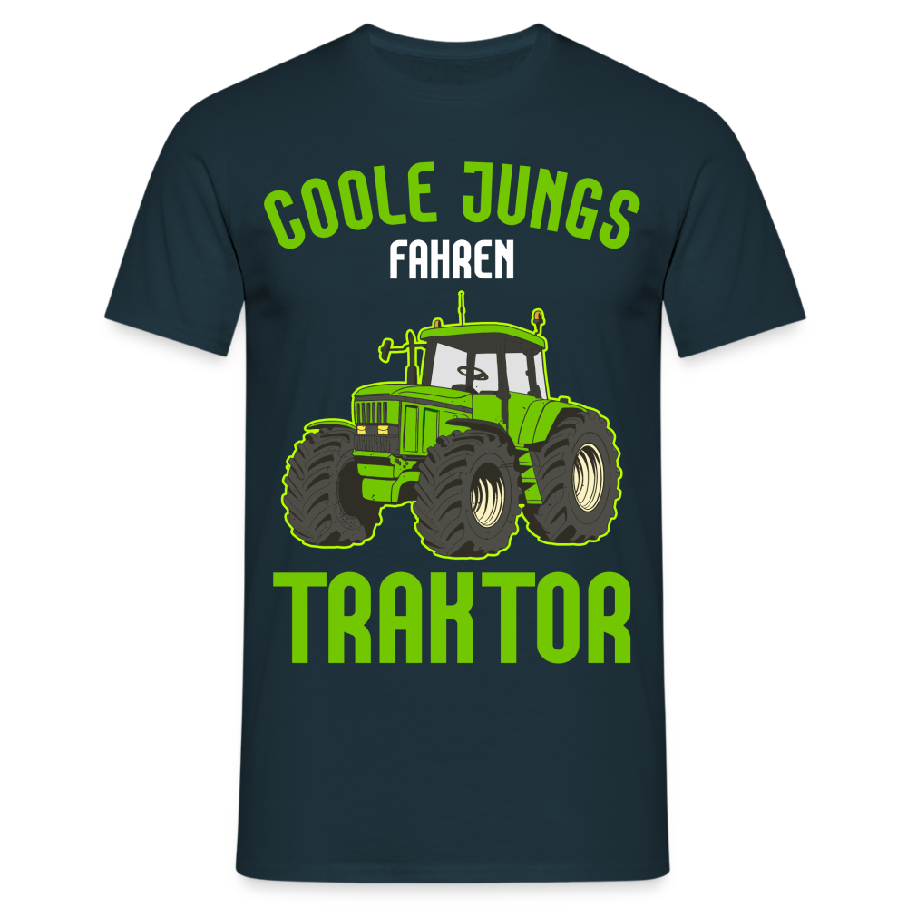 Bauer Landwirt Shirt Coole Jungs fahren Traktor Lustiges Traktor T-Shirt - Navy
