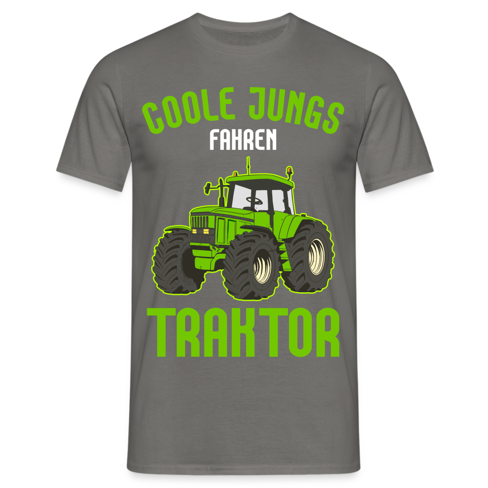Bauer Landwirt Shirt Coole Jungs fahren Traktor Lustiges Traktor T-Shirt - Graphit
