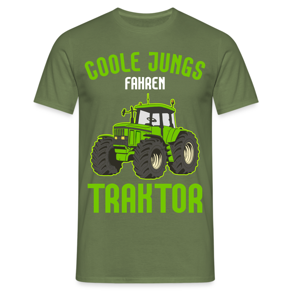 Bauer Landwirt Shirt Coole Jungs fahren Traktor Lustiges Traktor T-Shirt - Militärgrün
