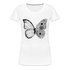 Sommer Shirt Schmetterling Blumen Frauen Premium T-Shirt - weiß