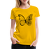 Sommer Shirt Schmetterling Blumen Frauen Premium T-Shirt - Sonnengelb