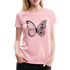 Sommer Shirt Schmetterling Blumen Frauen Premium T-Shirt - Hellrosa