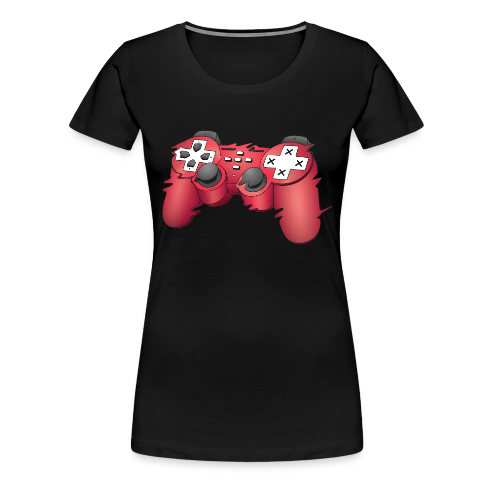 Gamer Shirt Controller Gaming Video Games Geschenk Frauen Premium T-Shirt - Schwarz