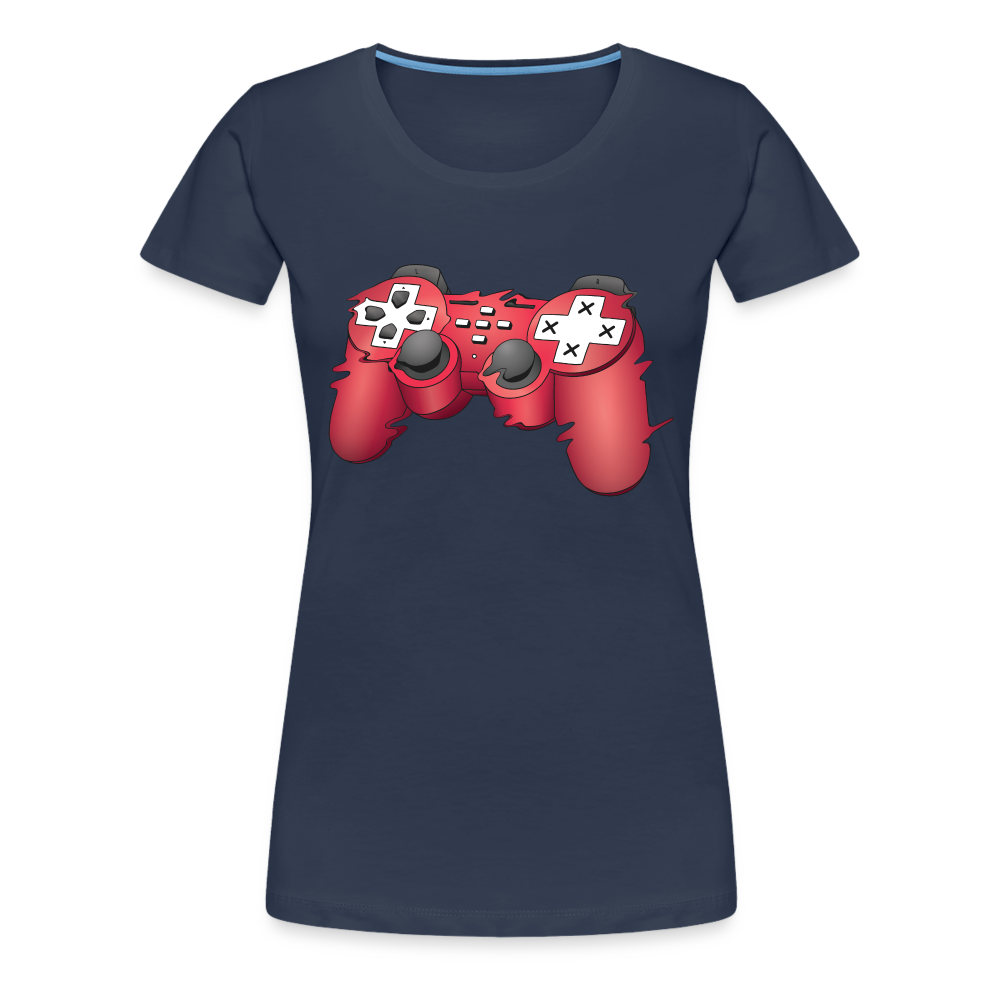 Gamer Shirt Controller Gaming Video Games Geschenk Frauen Premium T-Shirt - Navy