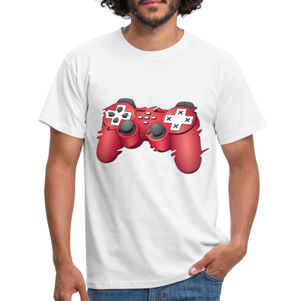 Gamer Shirt Controller Gaming Video Games Geschenk T-Shirt - weiß