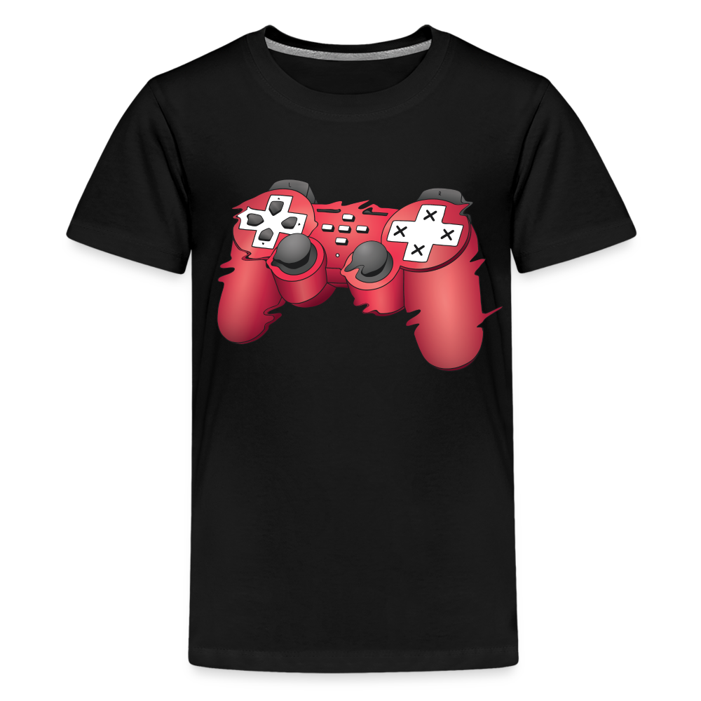 Gamer Shirt Controller Gaming Video Games Geschenk Teenager Premium T-Shirt - Schwarz