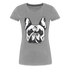 Hundeliebhaberin Shirt Französische Bulldogge Frauen Premium T-Shirt - Grau meliert
