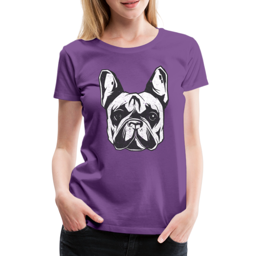 Hundeliebhaberin Shirt Französische Bulldogge Frauen Premium T-Shirt - Lila