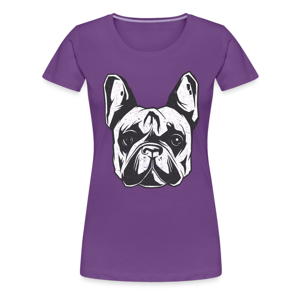 Hundeliebhaberin Shirt Französische Bulldogge Frauen Premium T-Shirt - Lila