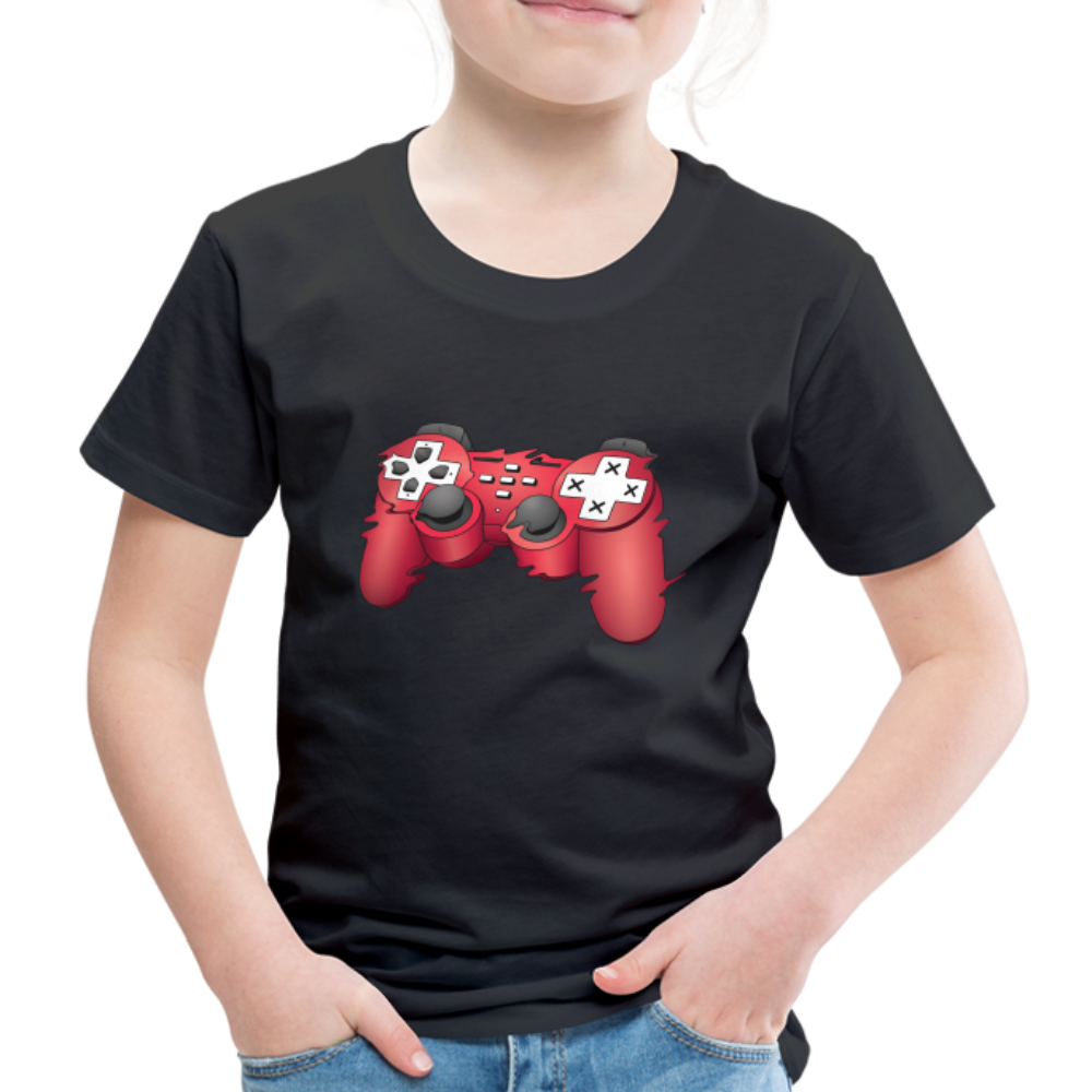 Gamer Shirt Controller Gaming Video Games Geschenk Kinder Premium T-Shirt - Schwarz