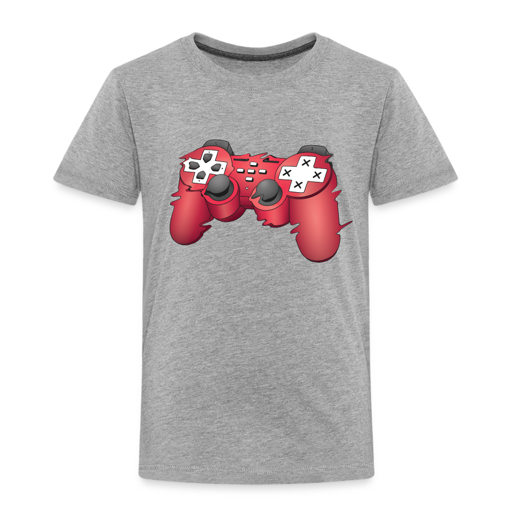Gamer Shirt Controller Gaming Video Games Geschenk Kinder Premium T-Shirt - Grau meliert