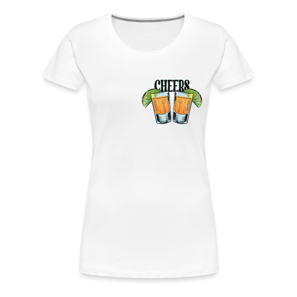 Sommer Shirt Cocktail Shot Cheers Frauen Premium T-Shirt - weiß