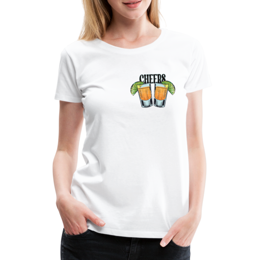 Sommer Shirt Cocktail Shot Cheers Frauen Premium T-Shirt - weiß