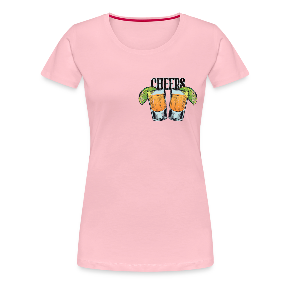 Sommer Shirt Cocktail Shot Cheers Frauen Premium T-Shirt - Hellrosa