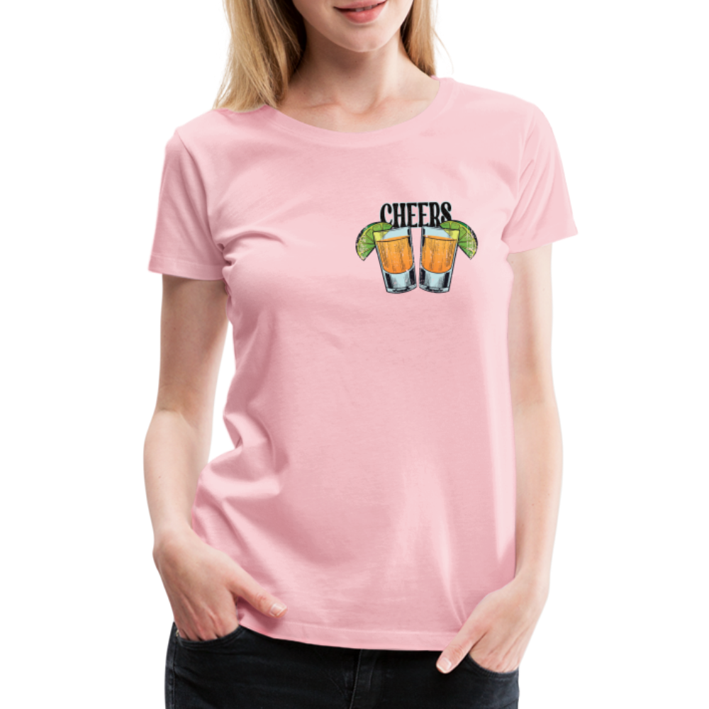 Sommer Shirt Cocktail Shot Cheers Frauen Premium T-Shirt - Hellrosa