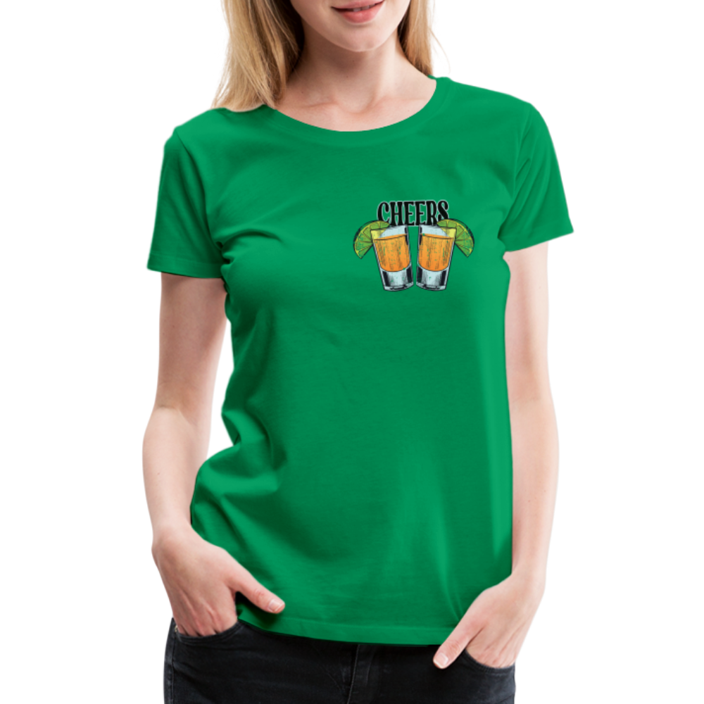 Sommer Shirt Cocktail Shot Cheers Frauen Premium T-Shirt - Kelly Green