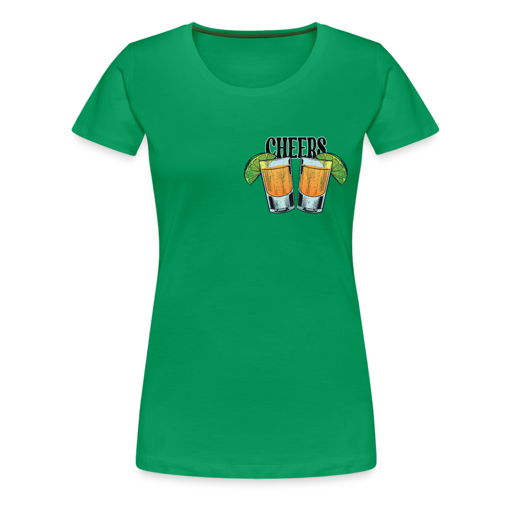 Sommer Shirt Cocktail Shot Cheers Frauen Premium T-Shirt - Kelly Green