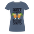 Sommer Shirt Cocktail Shot Cheers Frauen Premium T-Shirt - Blau meliert