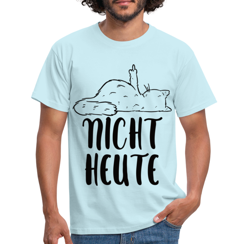 Katze Mittelfinger NICHT HEUTE Lustiges T-Shirt - Sky