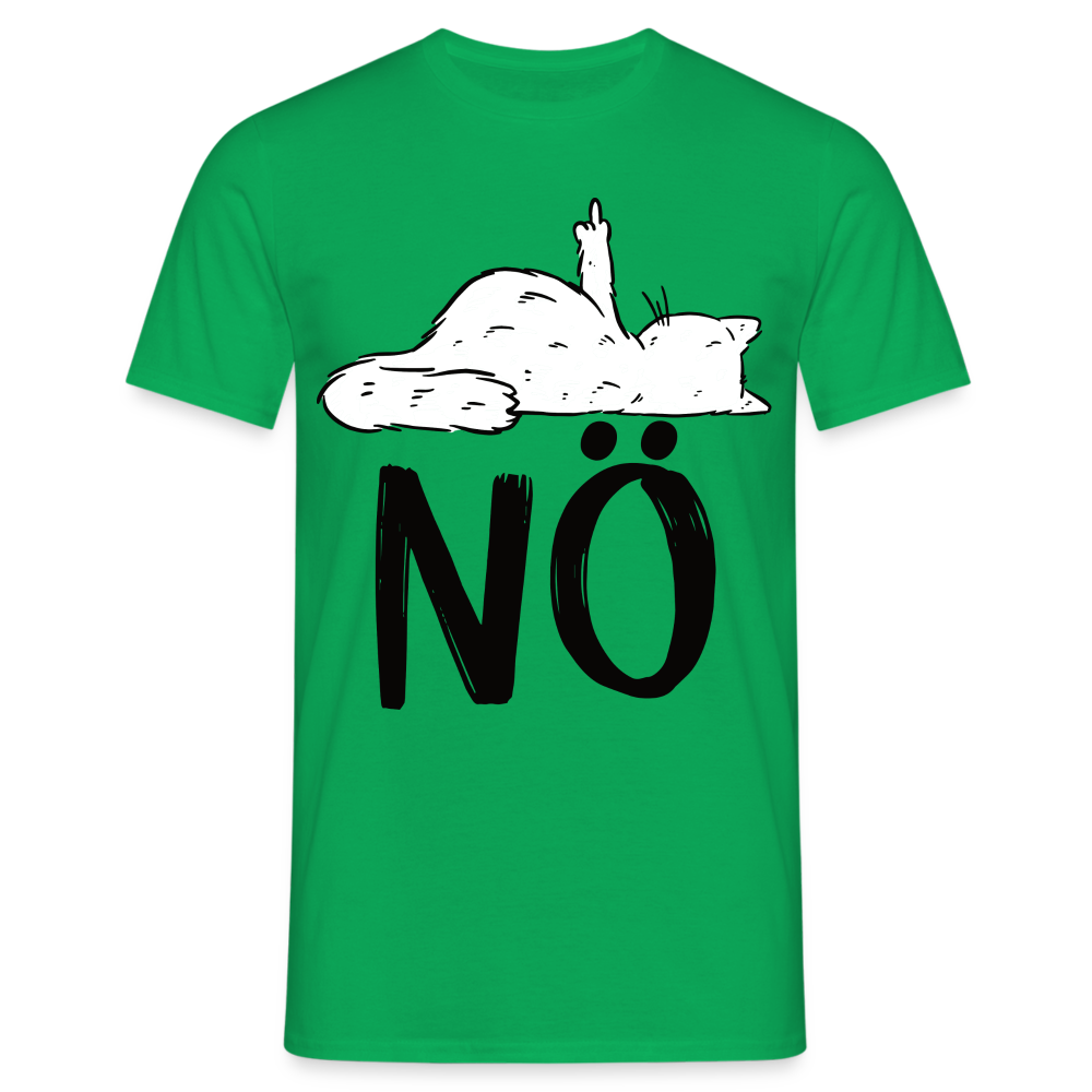 Katze Mittelfinger NÖ Lustiges T-Shirt - Kelly Green