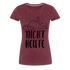 Katze Mittelfinger NICHT HEUTE Lustiges Frauen Premium T-Shirt - Bordeauxrot meliert