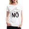 Katze Mittelfinger NÖ Lustiges Frauen Premium T-Shirt - weiß