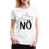 Katze Mittelfinger NÖ Lustiges Frauen Premium T-Shirt - weiß