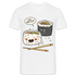 Sushi Liebhaber Naked Sushi Kawaii Lustiges T-Shirt - weiß