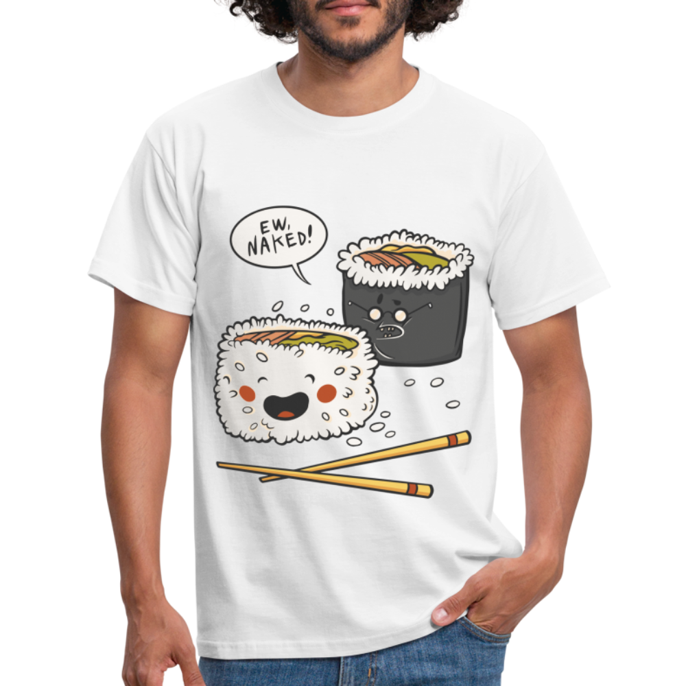 Sushi Liebhaber Naked Sushi Kawaii Lustiges T-Shirt - weiß