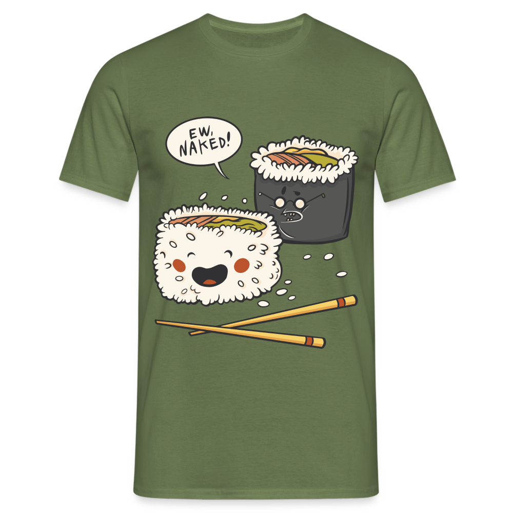 Sushi Liebhaber Naked Sushi Kawaii Lustiges T-Shirt - Militärgrün