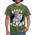 Astronaut auf dem Topf Ready for Blast off Lustiges T-Shirt - Militärgrün