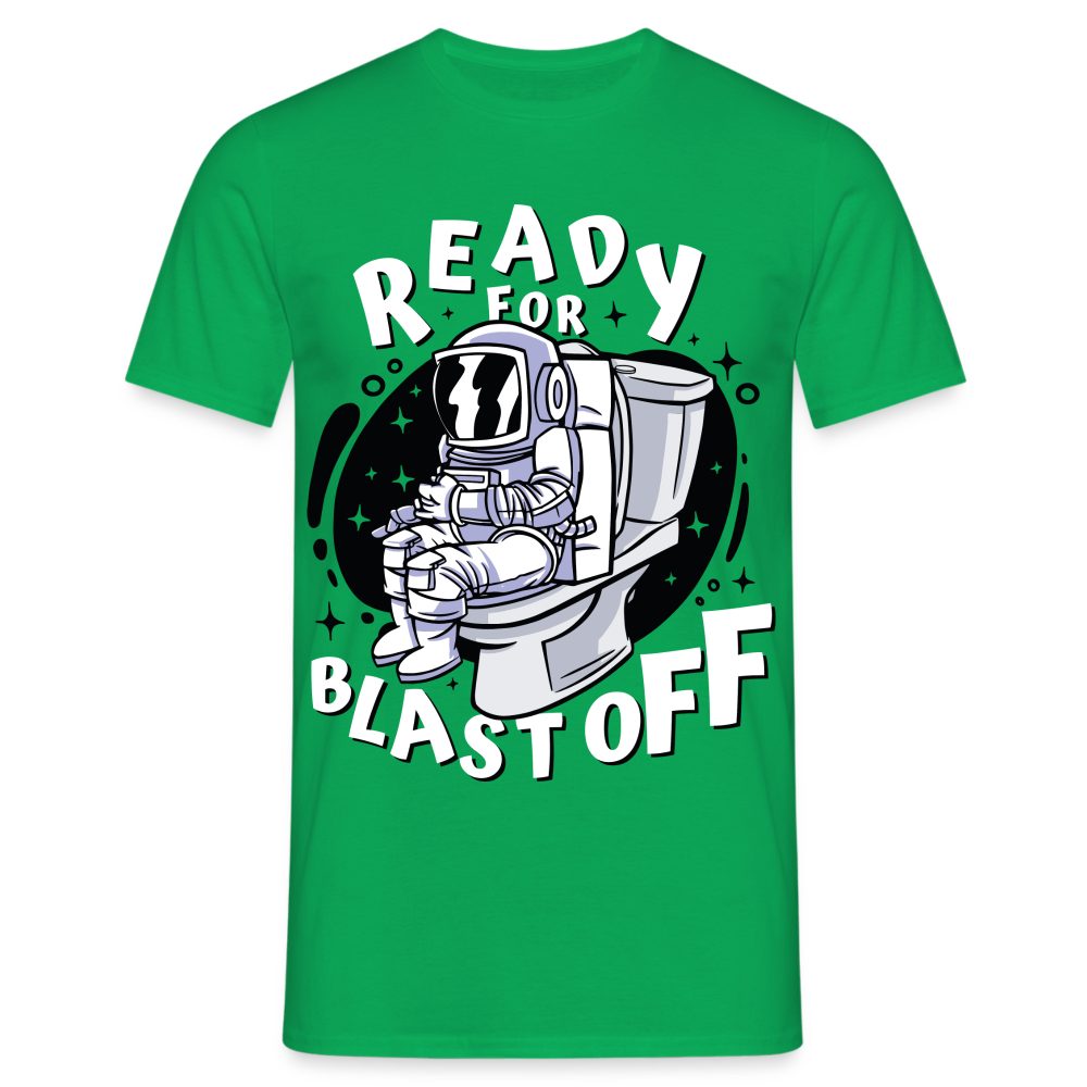 Astronaut auf dem Topf Ready for Blast off Lustiges T-Shirt - Kelly Green