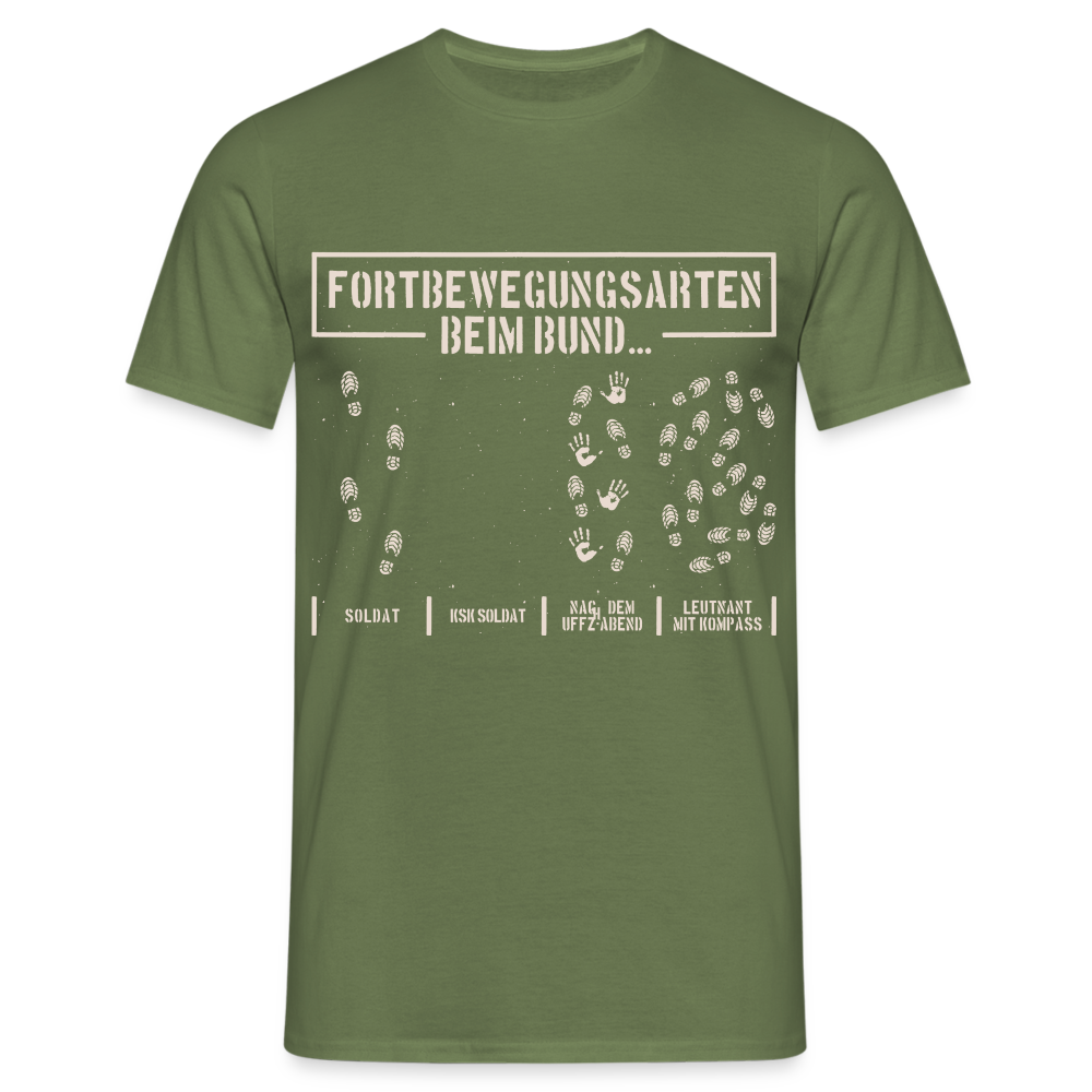 Bundeswehr Shirt Fortbewegungsarten beim Bund Lustiges T-Shirt - Militärgrün