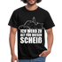 Katze Mittelfinger Ich werd zu alt für diesen Scheiß Lustiges T-Shirt - Schwarz