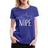 Katze Mittelfinger Nein NOPE Lustiges Frauen Premium T-Shirt - Königsblau