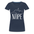 Katze Mittelfinger Nein NOPE Lustiges Frauen Premium T-Shirt - Navy