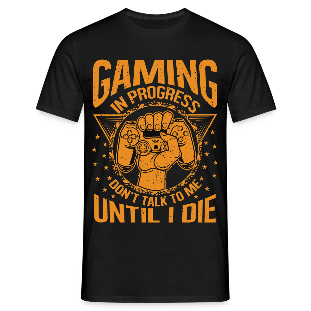 Gaming Shirt Gaming in progress Lustiges Gamer T-Shirt - Schwarz