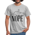 Katze Mittelfinger Nein NOPE Lustiges T-Shirt - Grau meliert