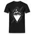 Berge Natur Geometrisch T-Shirt - Schwarz