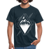 Berge Natur Geometrisch T-Shirt - Navy