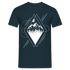 Berge Natur Geometrisch T-Shirt - Navy