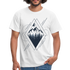 Berge Natur Geometrisch T-Shirt - weiß