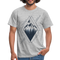 Berge Natur Geometrisch T-Shirt - Grau meliert