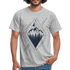 Berge Natur Geometrisch T-Shirt - Grau meliert