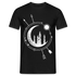 Natur Mond Geometrisch T-Shirt - Schwarz