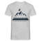 Berge Natur Geometrisch T-Shirt - Grau meliert