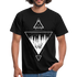 Natur Wald Wildnis Geometrisch T-Shirt - Schwarz