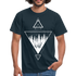 Natur Wald Wildnis Geometrisch T-Shirt - Navy