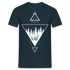 Natur Wald Wildnis Geometrisch T-Shirt - Navy